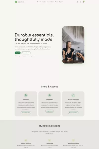 Essentials website thumbnail